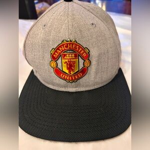 New Era Manchester United Gray and Black Snapback Hat
